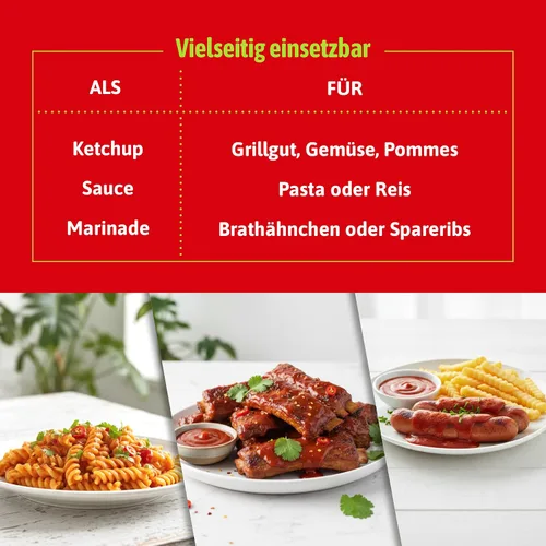 Vista 7 de Delicioso ketchup alemán Hela Curry Gewurz Delicado - Suave (27.1 fl oz) perfecto con carne, salchichas, pescado, papas fritas, pasta y arroz