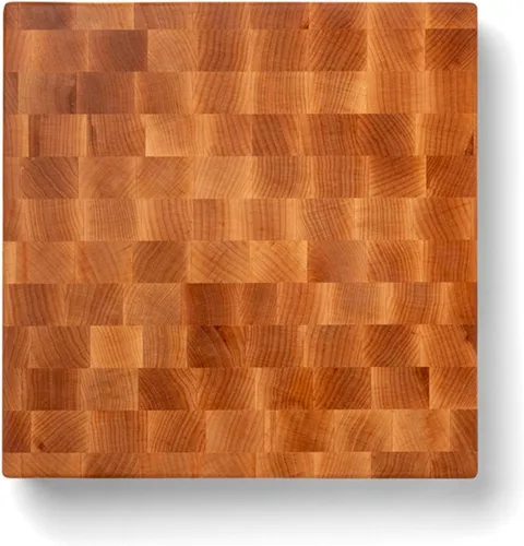 Vista 10 de John Boos CCB Series Tabla de cortar cuadrada de madera de arce de 12 x 12 pulgadas - 3 pulgadas de grosor, bloque de carnicero reversible de 13