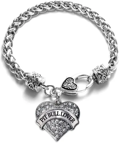 Vista 228 de Inspired Silver - Pulsera de plata con dije de corazón pavé con joyas de circonita cúbica