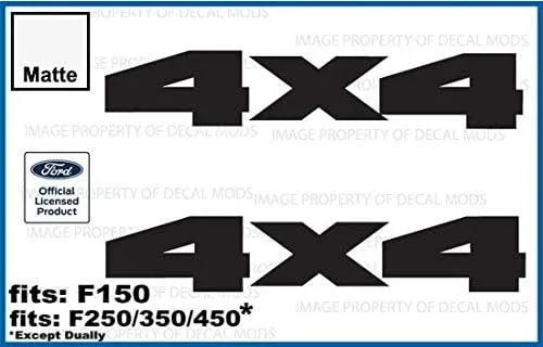 Vista 8 de CBM_Solid - Calcomanías adhesivas 4x4 para Ford F150 (2015-2020) y F250 F350 (2017-2020) (2017-2020) (Negro Mate)