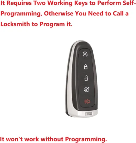 Vista 5 de MechanMagic llave de repuesto para coche inteligente con control remoto de entrada sin llave y arranque remoto compatible con Ford Explorer Edge