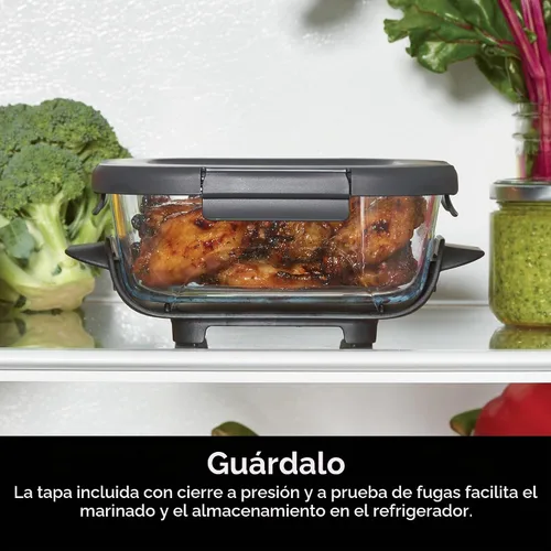 Vista 8 de Freidora de aire Ninja, Sistema Crispi de 4QT + 3 contenedores con tapas de almacenamiento, Freidora de aire, Microondas, Congelador y apto