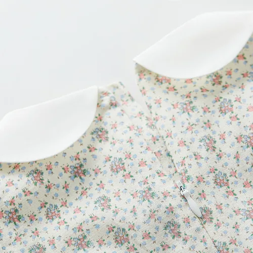 Vista 5 de pureborn Vestido de algodón de manga corta y larga para bebé niña pequeña 0-6T
