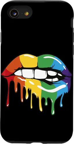 Vista 18 de iPhone 16 LGBT Rainbow Lip Pro Gay Pride Month LGBTQ Case