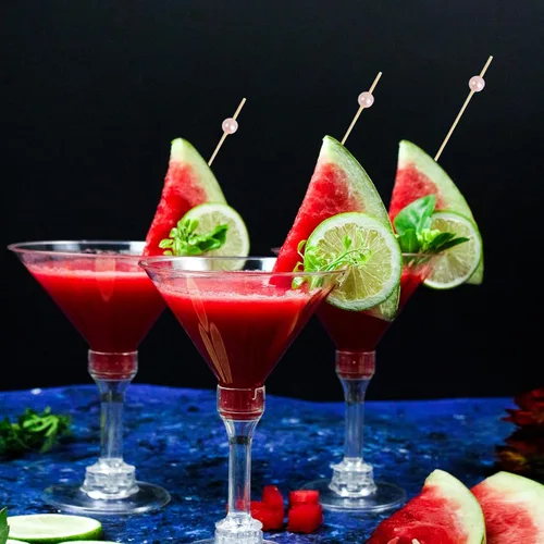 Vista 6 de 100 palillos de cóctel, palillos de dientes elegantes para aperitivos hechos a mano de bambú, palitos de perlas rosadas, palillos de alimentos