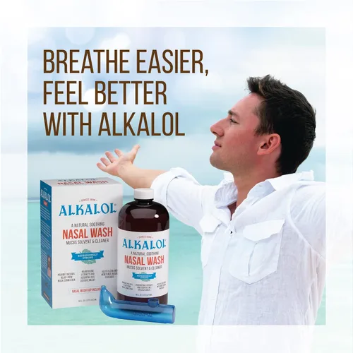 Vista 2 de Alkalol - Un lavado nasal calmante natural, mentol, juego de 2 piezas, 1 unidad