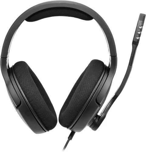 Vista 4 de Auriculares con cable para juegos sobre la oreja de 2.087 in Driver Pro Game con micrófono, sonido estéreo de graves envolventes, enchufe de 0.138
