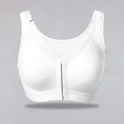 Vista 4 de Sujetadores deportivos para mujer, sin varillas, con cierre frontal, sin costuras, para mujer, ropa interior sin costuras