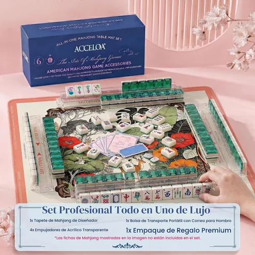 Vista 4 de American Mahjong Mat and Racks Set: 31.5" x 31.5" Neopreno impermeable Color de la sel
