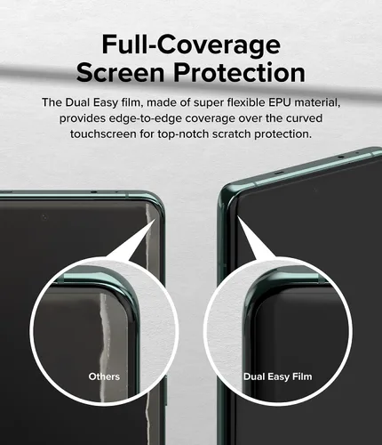 Vista 3 de Ringke Película doble fácil [protección de 4 capas] compatible con OnePlus 12, protector de pantalla de cobertura completa con herramienta