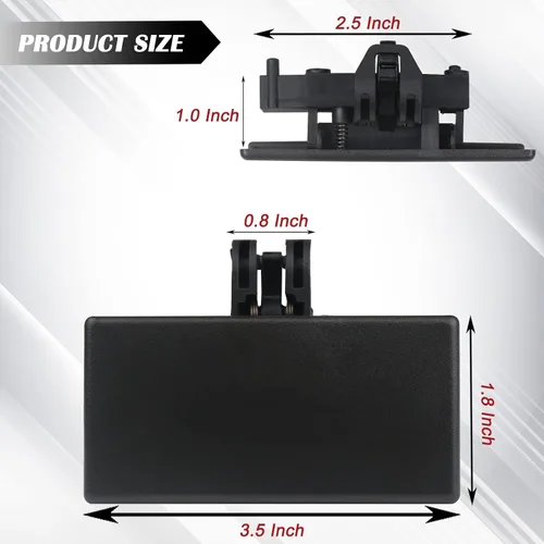 Vista 4 de TQPONLY Pestillo de Guantera Manija de Puerta de Compartimento Lado Delantero del Pasajero Compatible con Ford F150 F250 F350 F450 Edge Lincoln MKX