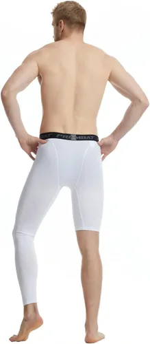 Vista 2 de Pantalones deportivos ajustados de una sola pierna de baloncesto para hombre, pantalones de compresión de 12 de una pierna, ropa interior atlética