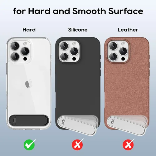 Vista 3 de Paquete de 2 soportes para teléfono, soporte vertical horizontal y ajustable de 2 ángulos, soporte plegable para teléfono, compatible con iPhone