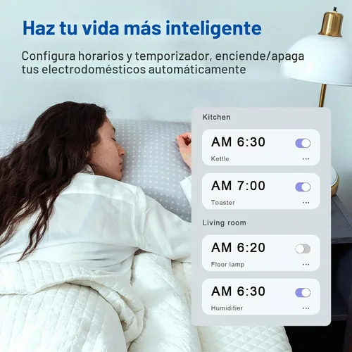 Vista 3 de Salida inteligente Matter 15A, Google Home, Alexa, SmartThings, solo 2.4G