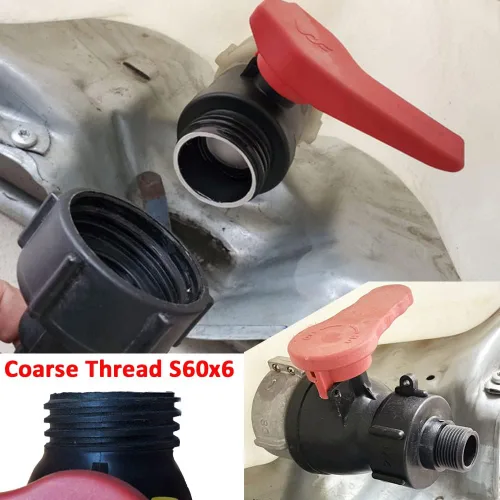 Vista 6 de Accesorios de bolsa para tanque de agua, adaptador de tanque de asas IBC Adaptador de transferencia de 2 pulgadas al conector de montaje de manguera