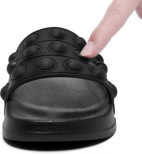 Vista 4 de Engtoy Sandalias para niños y niñas, unisex, ligeras, antideslizantes, puntera abierta, cómodas, para ducha, playa, divertidas sandalias