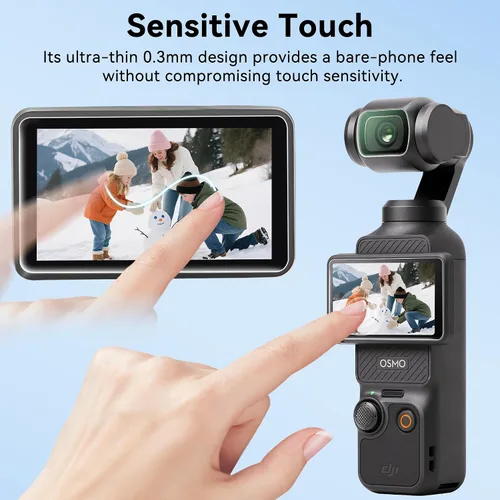 Vista 5 de Protector de pantalla de bolsillo 3 lentes antiarañazos para DJI Osmo Pocket 3 Vlogging Camera Creator Combo Accesorios 4 protectores de lente + 4