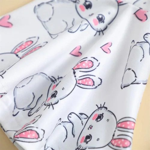 Vista 6 de GLIGLITTR Trajes de Pascua para bebés y niñas pequeñas, enterizo de conejo, floral, lindo overol de una pieza, pantalones acampanados