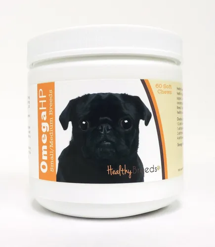 Vista 18 de Healthy Breeds Affenpinscher Omega HP - Masticables suaves para piel y pelaje, 60