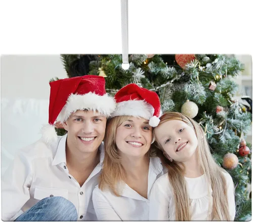 Vista 18 de Adorno de Navidad personalizado de Let's Make Memories - Sube tu foto - Adorno navideño conmemorativo 2025 para familia, pareja, amigo - Foto