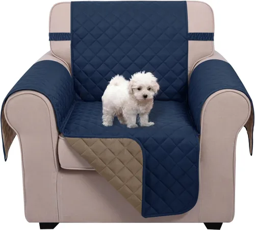 Vista 42 de U-NICE HOME Funda para sillón reclinable, reversible, con correas elásticas, resistente al agua, protege de perros y mascotas, sillón pequeño