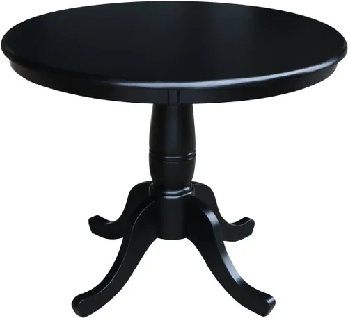 Vista 11 de Whitewood Industries International Concepts Mesa de pedestal redonda Pecan Nuez pacana