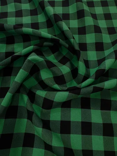Vista 2 de Tela de Polipopelina a Cuadros Gingham de 1" por Yarda - 60 Pulgadas de Ancho para Costura, Acolchado, Manteles, Cortinas, Ropa, Manualidades