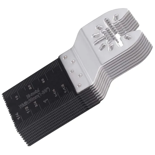 Vista 3 de Ettonsun 20 hojas de sierra oscilantes bimetálicas, multiherramienta de metal, madera, universales, multiusos, para Dewalt Fein Multimaster Bosch
