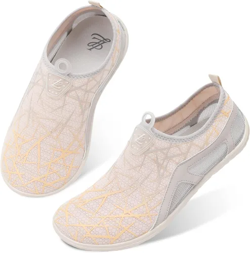 Vista 8 de LeIsfIt Zapatos de agua para hombre y mujer, descalzos, secado rápido, para natación, playa, surf, piscina, río, yoga