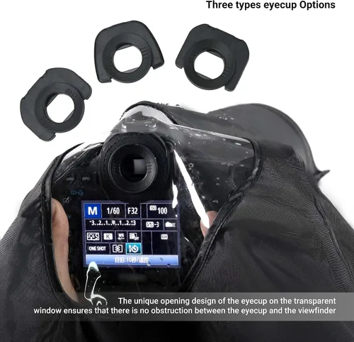 Vista 2 de Cubierta de lluvia profesional para cámara réflex digital, gran protección para Canon EOS 5D Mark IV III 5DSR 7DM2 6DM2 7D 6D 90D 80D 1D Mark IV 1DX