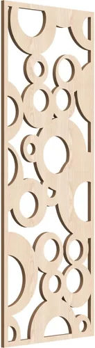 Vista 171 de 9 3/8"W x 24 3/8"H x 1/4"T Farwell Decorativos Paneles de Pared de Madera Calado, Hickory