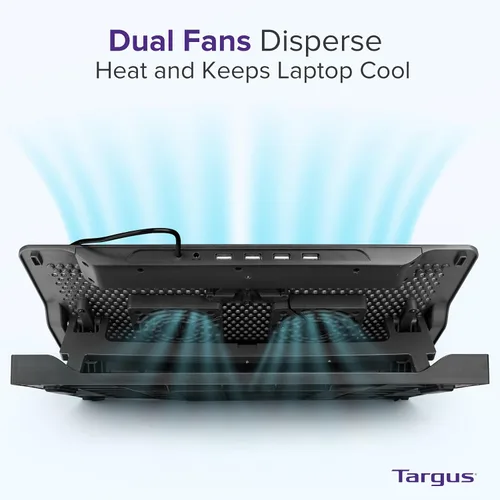 Vista 3 de Targus - Tapete de enfriamiento de ventilador dual con conexión USB