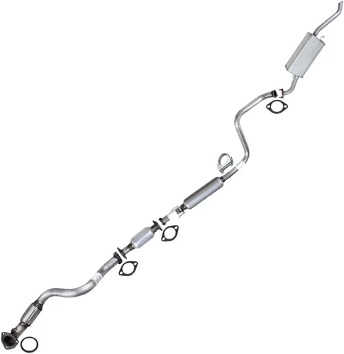 Vista 12 de Northeastern Exhaust Kit de sistema de escape de tubo delantero, resonador y silenciador de acero inoxidable compatible con Chevrolet Aveo5