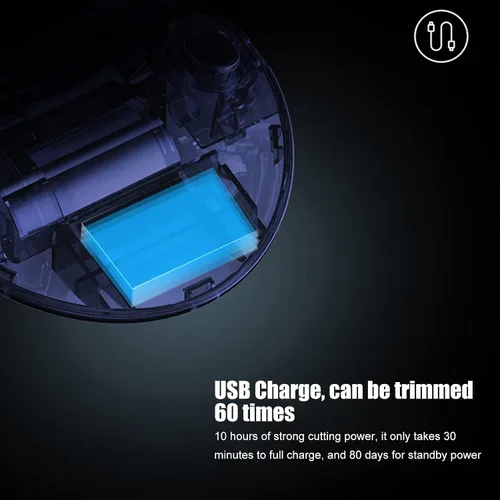 Vista 4 de Lima de uñas eléctrica, máquina pulidora de uñas automática con carga USB inteligente, sin daños agudos, engranaje de velocidad, recortadora de uñas