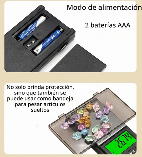 Vista 9 de Báscula digital de bolsillo, escala de gramos, 35.27 oz x 0.00 oz, báscula de alimentos, báscula de joyería, báscula de café, báscula de cocina