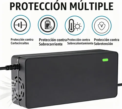 Vista 7 de Nuevo Adaptador de Carga de Batería de 24V 5A con Enfriamiento por Ventila y Conector XLR Macho de 3 Pines Compatible con Sillas de Movilidad Pride