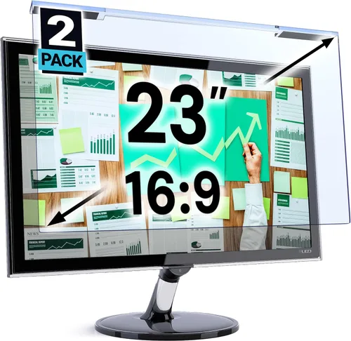 Vista 24 de VINTEZ Panel protector de pantalla de bloqueo de luz azul de 14 pulgadas para monitor de computadora y portátil de pantalla ancha 16:9 – Película