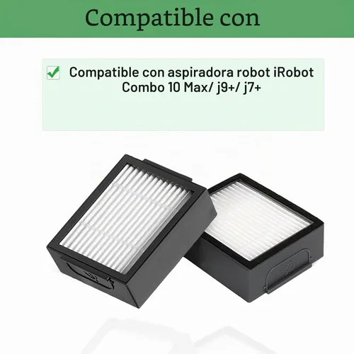 Vista 3 de Combo 10 Max Filtro de repuesto compatible con iRobot Roomba Combo j7+, Combo j9+, 10 Max, piezas de filtro de repuesto robótico para aspiradora