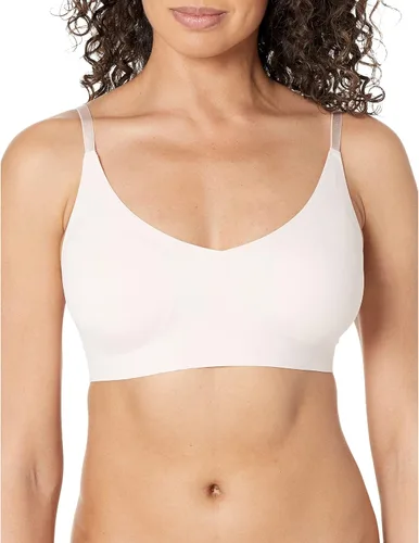 Vista 8 de Calvin Klein Women's Invisibles Comfort Lightly Lined Seamless Wireless Triangle Bralette Bra Crema Amatista