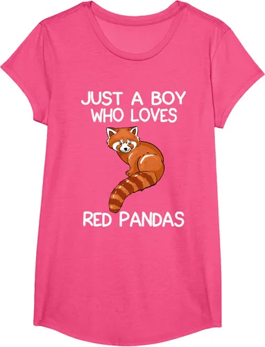 Vista 57 de Just A Boy Who Loves Red Pandas Gift - Camiseta con diseño de panda roja, Negro, S