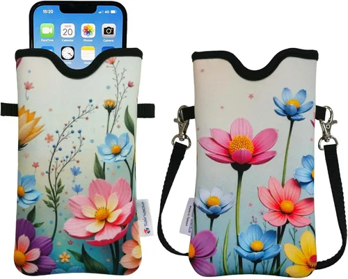 Vista 20 de Tainada Funda Estuche Bolsa de Neopreno para Teléfono para Hombres y Mujeres con Correa Cruzada/Cordón para el Cuello para iPhone 17/16/15 Pro Max