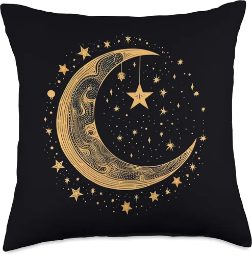 Vista 5 de Moon Sun Stars PopLove Co. Galaxy Night Sky Moon Lunar Stars Sun Love - Almohada de 16 x 16 pulgadas, multicolor