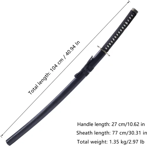 Vista 2 de Espada forjada para cosplay de anime Sephiroth Masamune Samurai Espada de juego Katana 40.9 pulgadas