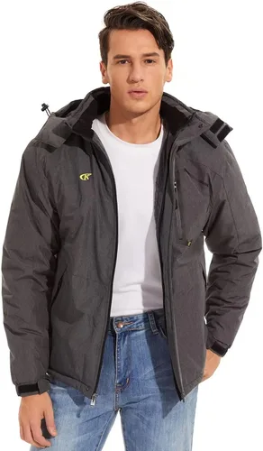 Vista 4 de QPNGRP Mens Waterproof Ski Snowboard Jacket Windproof Winter Snow Coat