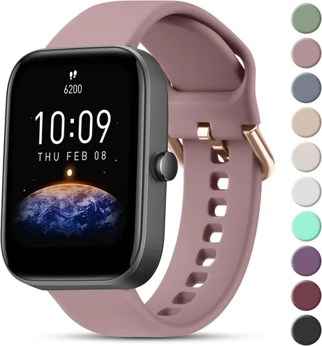 Vista 16 de Vanjua Bandas para Amazfit Active 2 / Bip 3 / 3 Pro Band mujeres hombres, Bip U Pro / Bip / Lite / S / S lite / U, correa de repuesto de silicona