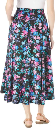 Vista 3 de Woman Within Falda de punto de talla grande para mujer falda de punto suave Multi
