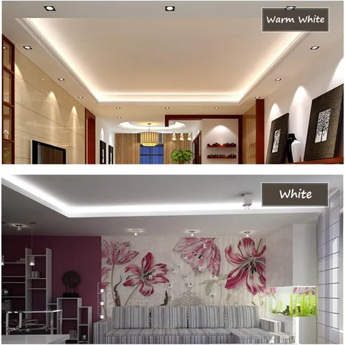 Vista 9 de Tira de luces LED de color blanco cálido, AC 110-120V, flexible/resistente al agua/función de múltiples modos/regulable, cuerda de luces LED SMD5050