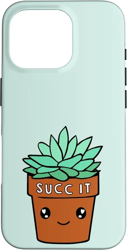Vista 20 de iPhone 16 Succ It - Cute Succulent Plant Lovers Gardening Theme Case