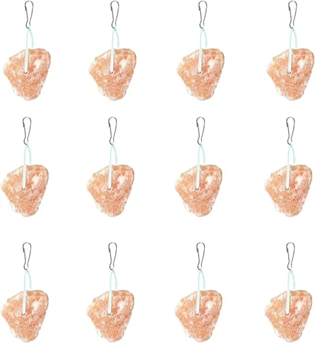 Vista 8 de PINVNBY Bloques de sal para conejos, 4 piezas de mascotas pequeñas del Himalaya lamen sal bloque de sal sales minerales naturales con gancho
