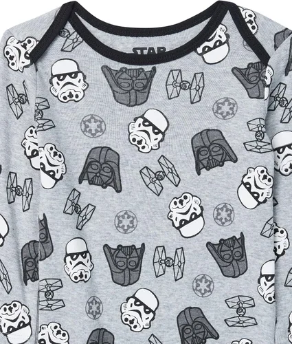 Vista 2 de Tienda Essentials Disney Marvel Star Wars Unisex Babies' Long-Sleeve Bodysuits, Pack of 5